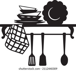 Cip Art Vector Black 
Kitchen Pantry