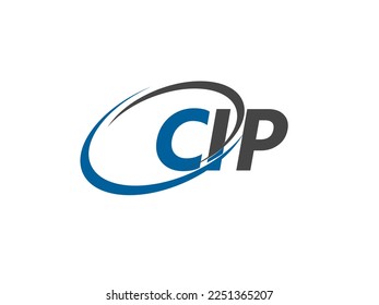 CIP letter creative modern elegant swoosh logo design