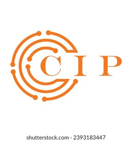 CIP letter design. CIP letter technology logo design on white background. CIP Monogram logo design for entrepreneur and business