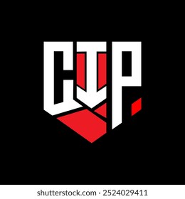 Design abstrato do logotipo da letra CIP. Design exclusivo do CIP. PIC.
