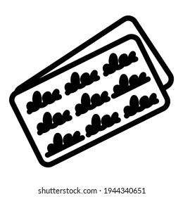 Cipher algorithm icon. Outline cipher algorithm vector icon for web design isolated on white background