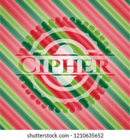 Cipher christmas style badge..
