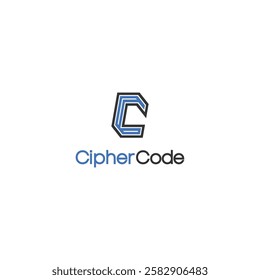 Cipher Code Tech Logo Design 