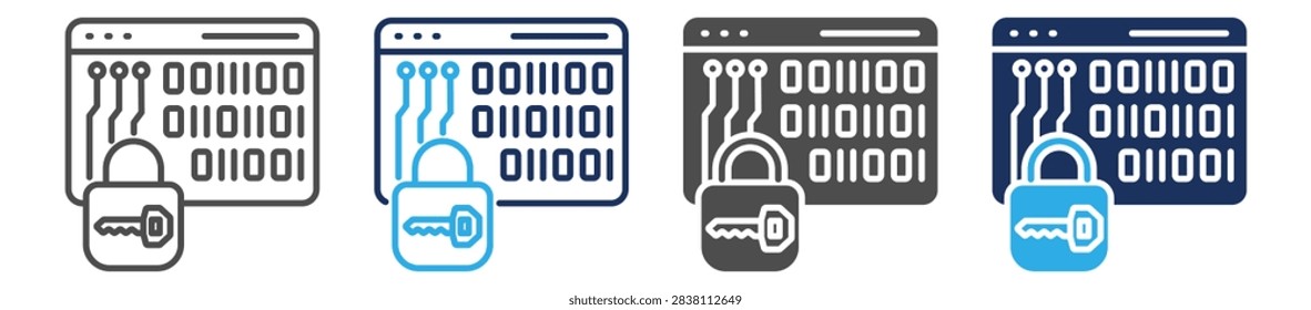 cipher icon set multi concept