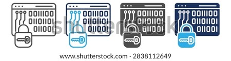 cipher icon set multi concept