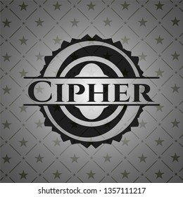 Cipher retro style black emblem