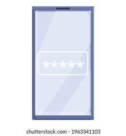 Cipher smartphone icon. Cartoon of Cipher smartphone vector icon for web design isolated on white background