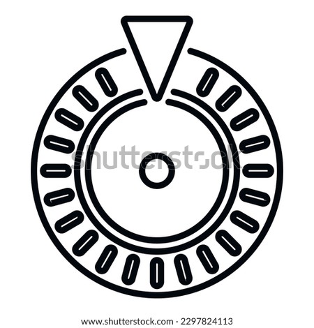 Cipher wheel icon outline vector. Data encryption. Lock code