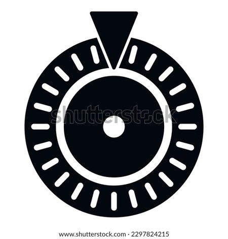 Cipher wheel icon simple vector. Data encryption. Lock code