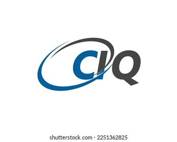 Carta CIQ diseño creativo elegante del logo de swoosh