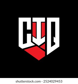Diseño abstracto del logotipo de la letra de CIQ. Diseño único de CIQ. CIQ.
