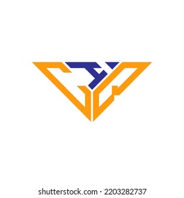 CIQ letter logo creative design with vector graphic, CIQ simple and modern logo in triangle shape.