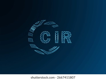 CIR low poly letter logo vector design. CIR lower poly logo design. CIR unique low poly logo design.