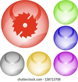 Circ saw. Vector interface element.