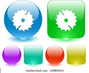 Circ saw. Vector interface element.