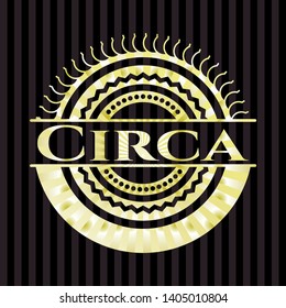 Circa gold badge. Vector Illustration. Detailed.