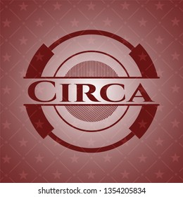 Circa retro style red emblem