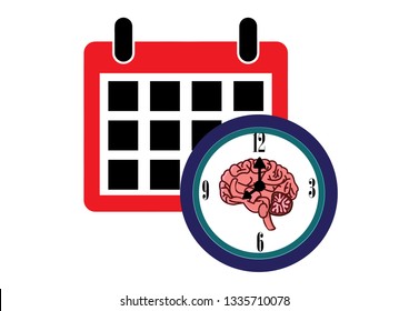 A circadian clock with calendar control activity in several day Time to sleep and time to wake up 