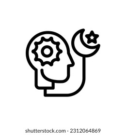 Circadian icon isolated on black. Circadian symbol suitable for user interfaces, graphic designers and websites on a white background. Icon vector