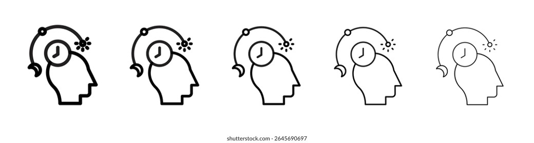 Ícone de ritmos circadianos ilustração simples logotipo arte