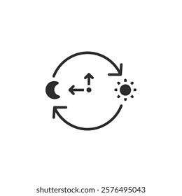 Circadian rhythms icon web design in vector