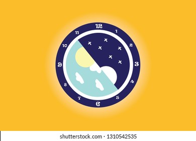 The circadian rhythms vector creative illustration. circadian clocks or biological clock these clocks control our brain when to sleep, tell our gut when to digest and.Brain vector.Brain clock  