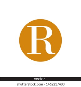 circel letter R vector logo