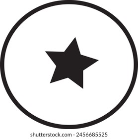 circel star  icon eps 10