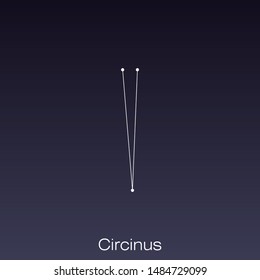 Circinus constellation as it can be seen by the naked eye.