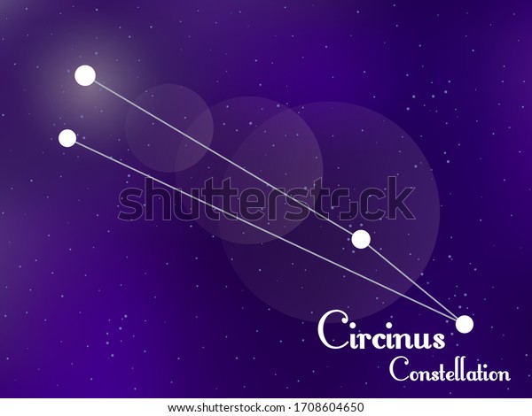 Circinus constellation. Starry\
night sky. Cluster of stars, galaxy. Deep space. Vector\
illustration