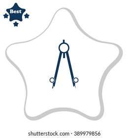 Circinus vector icon. Architect symbol.