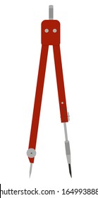 Circinus. Vector isolated image on a white background. School supplies.