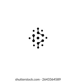 IN Kreis 1 Technologie Logo Symbol Vektorgrafik