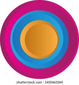 A circle with 3 colors inside