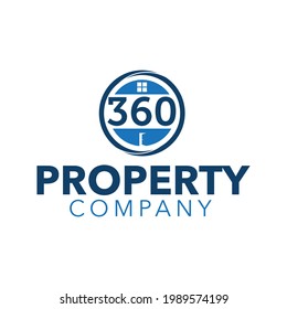 circle 360 property company logo template