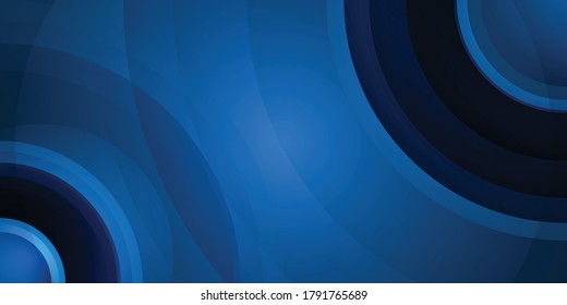 Circle 3D abstract blue metal background. Vector illustration design for presentation, banner, cover, web, flyer, card, poster, wallpaper and much more