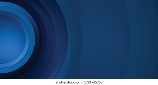 Circle 3D abstract blue metal background. Vector illustration design for presentation, banner, cover, web, flyer, card, poster, wallpaper and much more