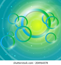 Circle 3D abstraction background, vector illustration