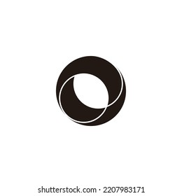 circle 3d geometric flat tire symbol vector 