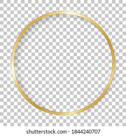 Circle 3d Gold Frame Golden Border Stock Vector (Royalty Free ...