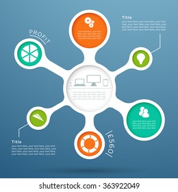 Circle 3d Infographic Diagram Layout 4