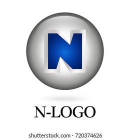 circle 3d N letter logo vector fully editable and re sizable suitable for which letter is beginning with letter N