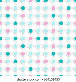 Circle 3d seamless pattern vector