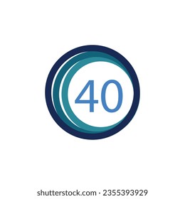Circle and 40 logo Design