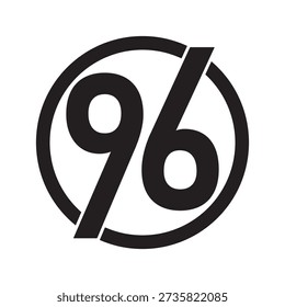 Circle 96 Number Logo Design Service