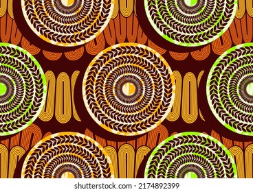 circle abstract, african seamless pattern, textile art, overlap line art hand drawn image, background, fashion artwork for fabric print, clothes africa, Scarf, Shawl, Carpet, vector file eps 10.