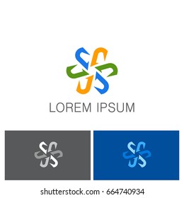 circle abstract arrow colored logo