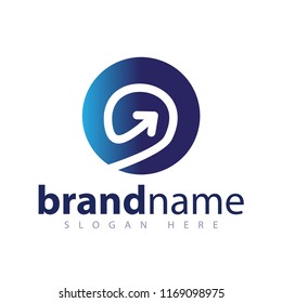 Circle Abstract with arrow logo icon vector