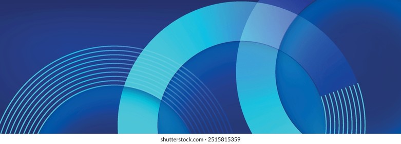 Fondo abstracto de círculo. Elementos de forma circular degradados azules. Patrón geométrico minimalista. Diseño moderno.