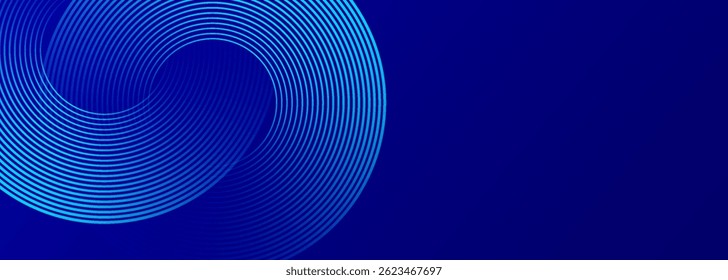 Circle abstract background. Blue gradient circular shape elements. Minimalist geometric pattern. Modern design. Suit for presentation, brochure, cover, wallpaper, website, business, backdrop